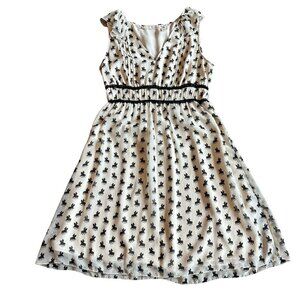 Chelsea & Violet White Brown Horse Print Mini Dress Sleeveless Western Medium